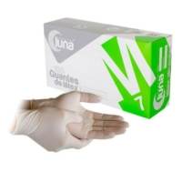 Guante desechable de látex blanco sin polvo