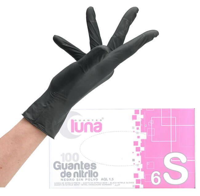 100 GUANTES DE NITRILO AZULES DE TALLAS M, L Y XL, SIN POLVO, ECONÓMICOS