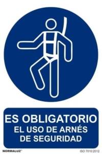 Señal "Es obligatorio el uso de arnés de seguridad" Normaluz Señal "Es obligatorio el uso de arnés de seguridad" Normaluz