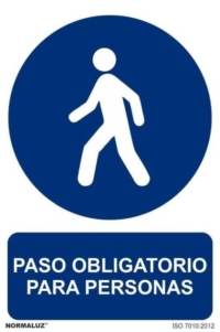 Señal "Paso obligatorio para personas" Normaluz Señal "Paso obligatorio para personas" Normaluz