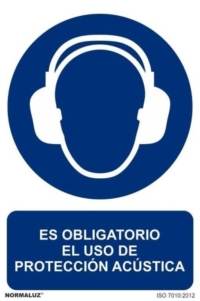 Señal "Uso obligatorio de protección acústica" Normaluz Señal "Uso obligatorio de protección acústica" Normaluz