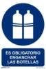 Señal "Obligatorio enganchar las botellas" Normaluz Señal "Obligatorio enganchar las botellas" Normaluz
