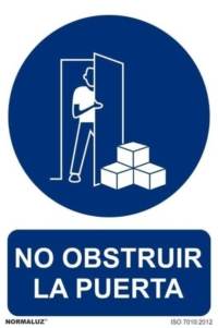 Señal "No obstruir la puerta" Normaluz Señal "No obstruir la puerta" Normaluz