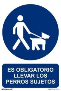 Señal "Es obligatorio llevar los perros sujetos" Normaluz Señal "Es obligatorio llevar los perros sujetos" Normaluz
