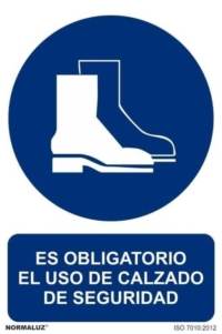 Señal "Uso obligatorio de calzado de seguridad" Normaluz Señal "Uso obligatorio de calzado de seguridad" Normaluz