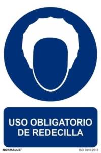 Señal "Uso obligatorio de redecilla" Normaluz Señal "Uso obligatorio de redecilla" Normaluz