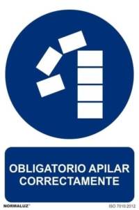 Señal "Obligatorio apilar correctamente" Normaluz Señal "Obligatorio apilar correctamente" Normaluz