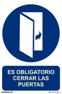 Señal "Obligatorio cerrar las puertas" Normaluz Señal "Obligatorio cerrar las puertas" Normaluz