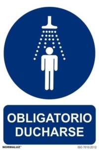 Señal "Obligatorio ducharse" Normaluz Señal "Obligatorio ducharse" Normaluz