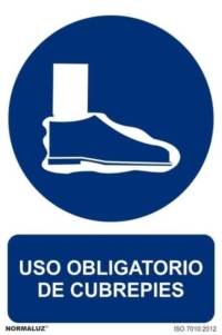 Señal "Uso obligatorio de cubrepies" Norm Señal "Uso obligatorio de cubrepies" Norm