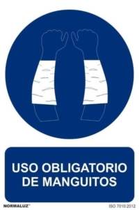 Señal "Uso obligatorio de manguitos" Normaluz Señal "Uso obligatorio de manguitos" Normaluz