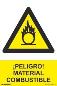 Señal "Peligro material combustible" Normaluz Señal "Peligro material combustible" Normaluz