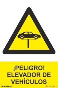 Señal "Peligro elevador de vehículos" Normaluz Señal "Peligro elevador de vehículos" Normaluz