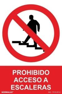 Señal "Prohibido acceso a escaleras" Normaluz Señal "Prohibido acceso a escaleras" Normaluz