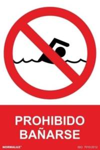 Señal "Prohibido bañarse" Normaluz Señal "Prohibido bañarse" Normaluz