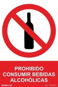 Señal "Prohibido consumir bebidas alcohólicas" Normaluz Señal "Prohibido consumir bebidas alcohólicas" Normaluz