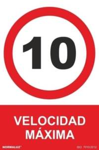 Señal "Velocidad máxima 10" Normaluz Señal "Velocidad máxima 10" Normaluz