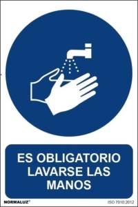 Señal "Es obligatorio lavarse las manos" Normaluz Señal "Es obligatorio lavarse las manos" Normaluz