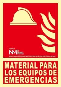 Señal "Material Para Equipos de Emergencia" Normaluz Señal "Material Para Equipos de Emergencia" Normaluz