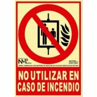 Señal "No utilizar en caso de incendio" Normaluz B00115 Señal "No utilizar en caso de incendio" Normaluz B00115