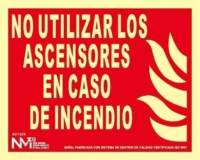 Señal "No utilizar los ascensores en caso de incendio" RD01129 Señal "No utilizar los ascensores en caso de incendio" RD01129