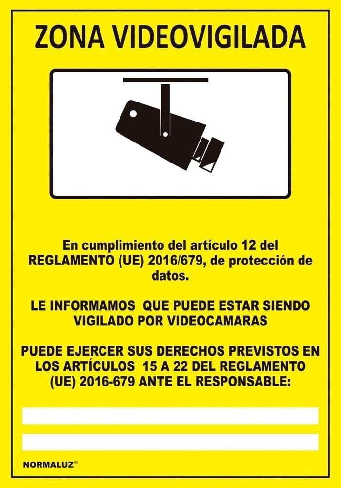 Señal / Cartel de Zona videovigilada