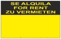 Señal "SE ALQUILA en varios idiomas" normaluz Señal "SE ALQUILA en varios idiomas" normaluz