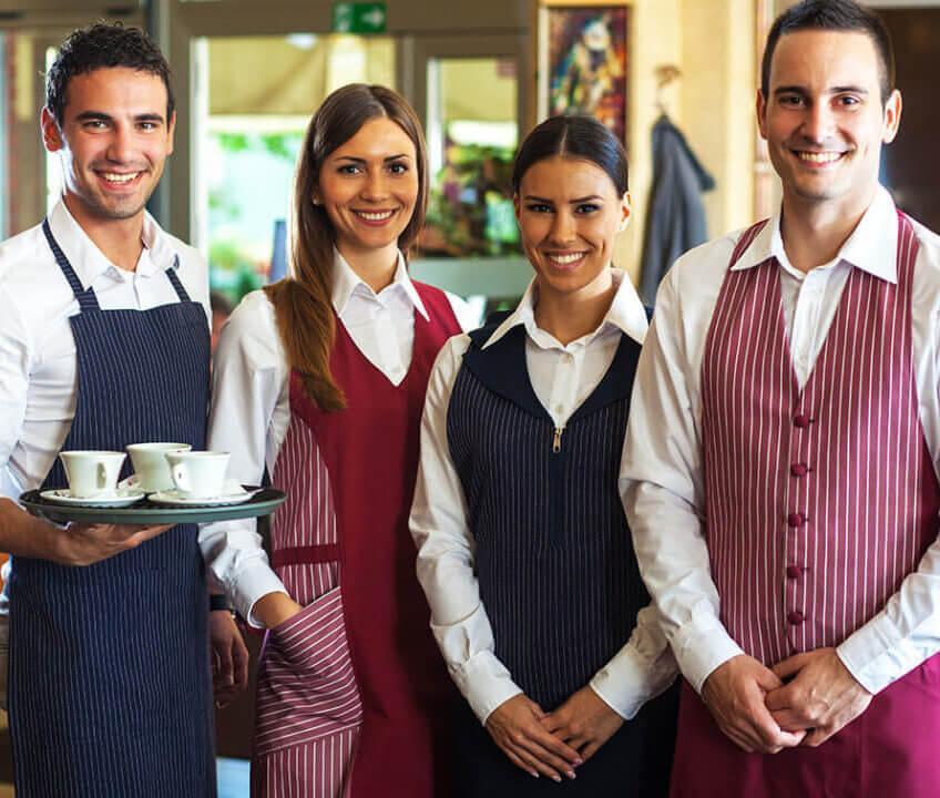 Ropa de trabajo y protección laboral de camarero