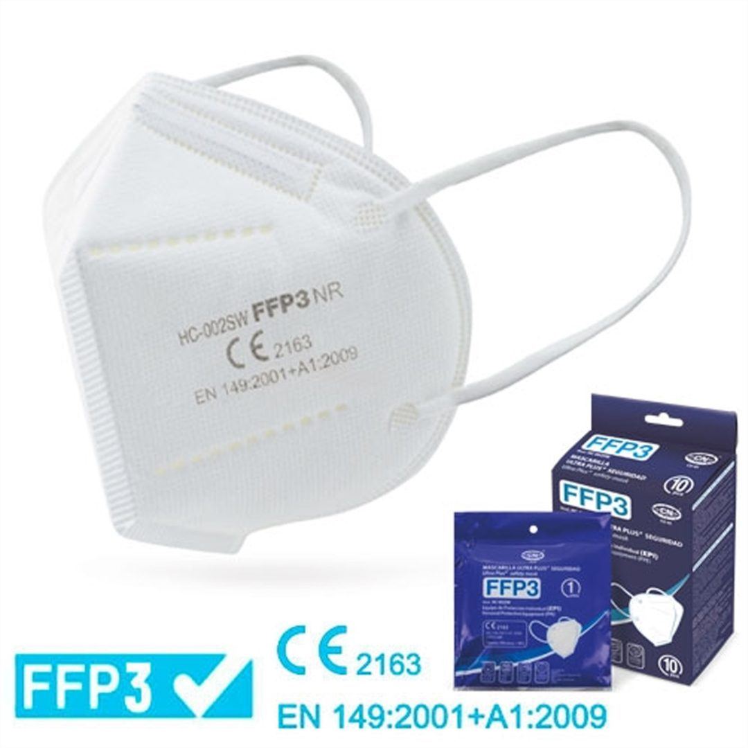 Mascarilla Certificada FFP3 CV-45 (10 Unid.), Mascarillas Distinción