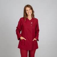 Blusa Laboral de Microfibra Begoña 6595 Gary's Burdeos