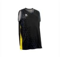 CAMISETA DE BALONCESTO CARDIFF AMARILLO-NEGRO LUANVI DISTINCION