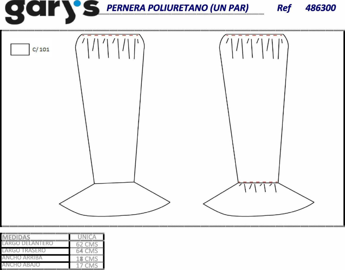 GUIA TALLA 4863 GARYS