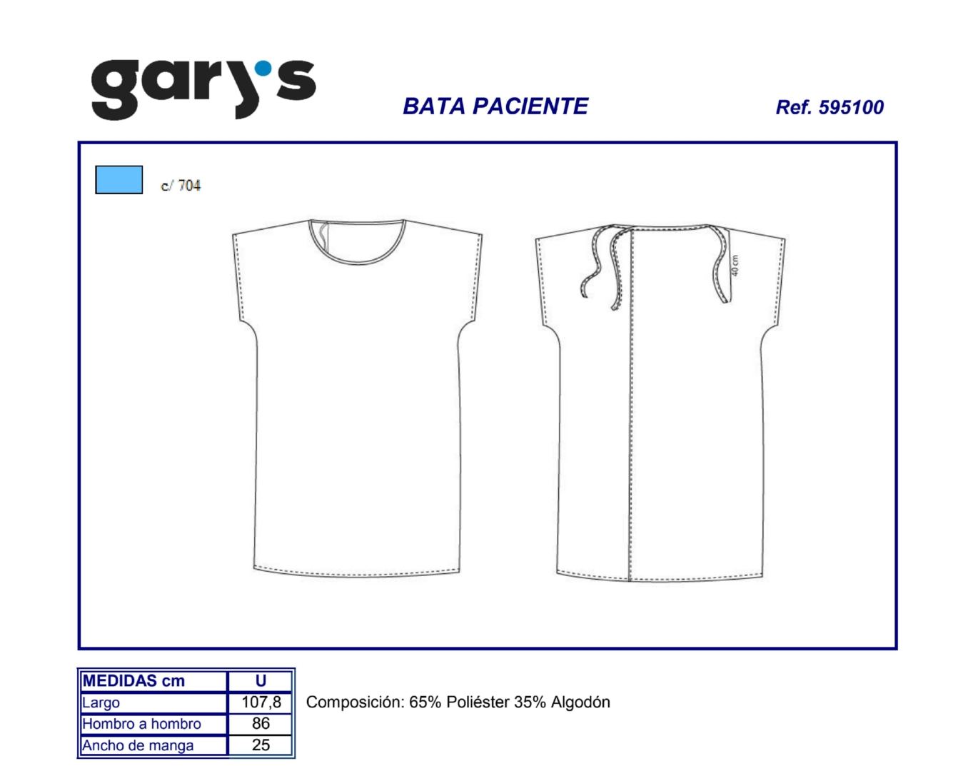 GUIA TALLA 5951 GARYS