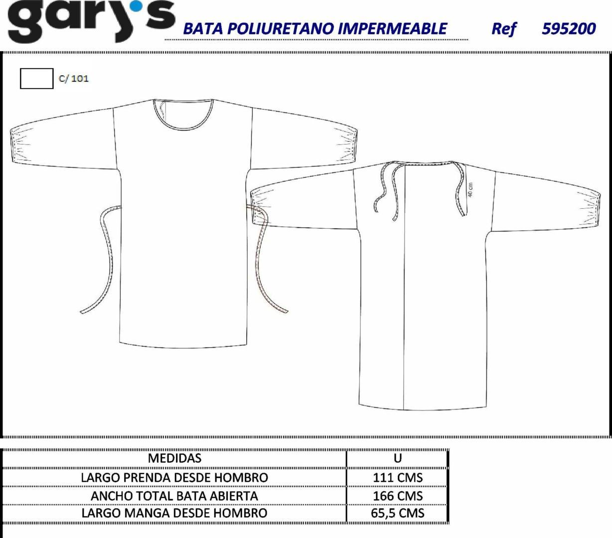 GUIA TALLA 5952 GARYS