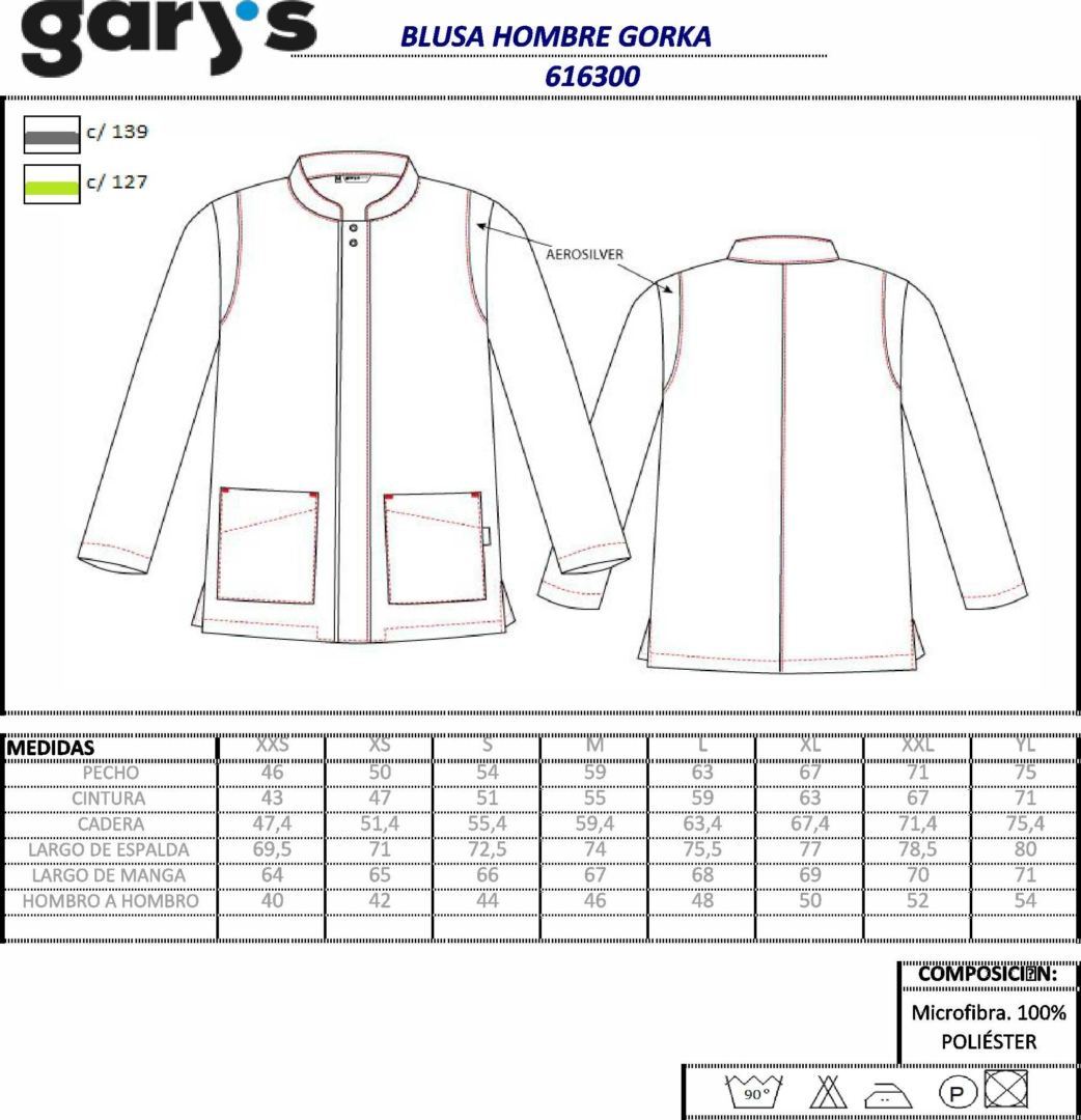 GUIA TALLA 6163 GARYS