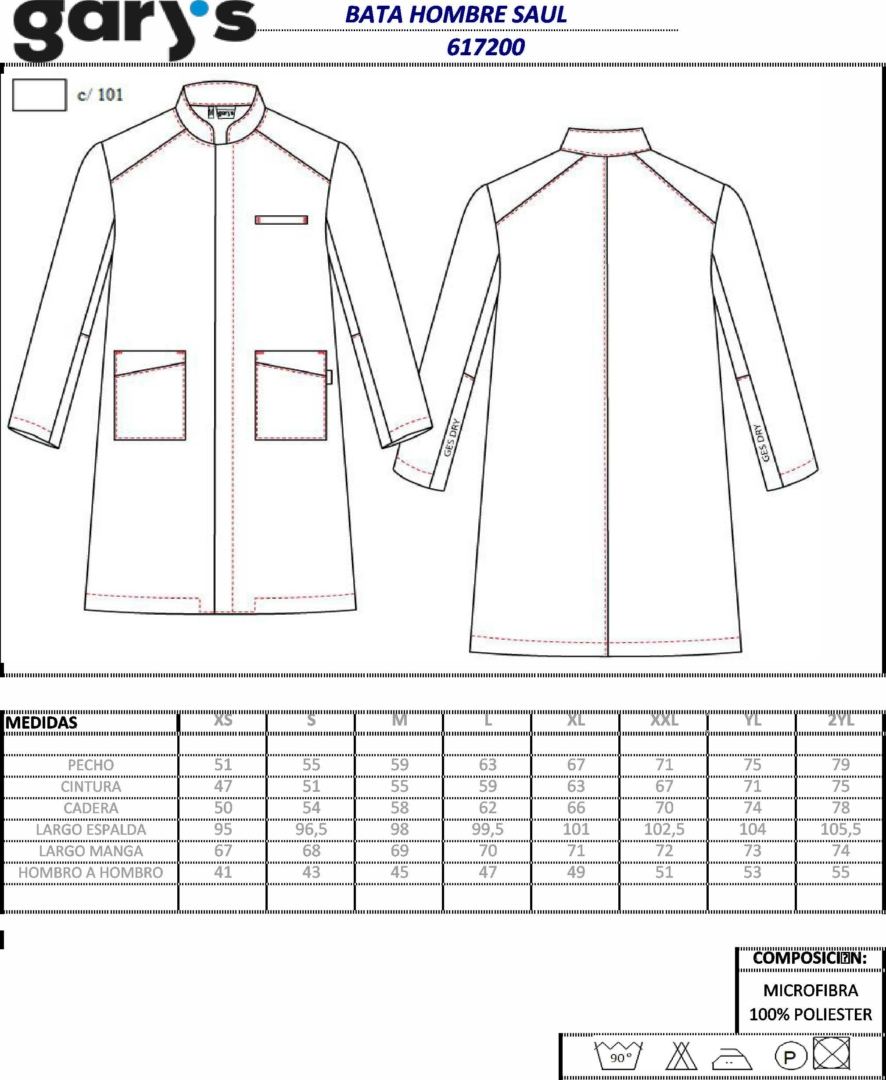 GUIA TALLA 6172 GARYS