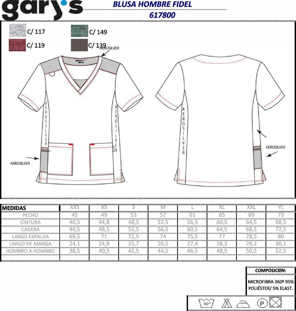 GUIA TALLA 6178 GARYS