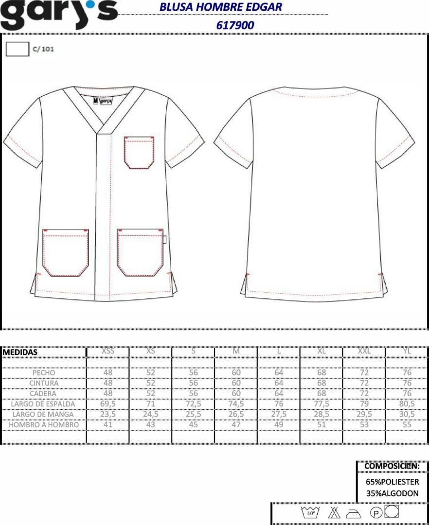 GUIA TALLA 6179 GARYS