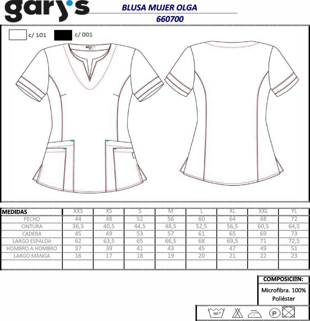 GUIA TALLA 6607 GARYS