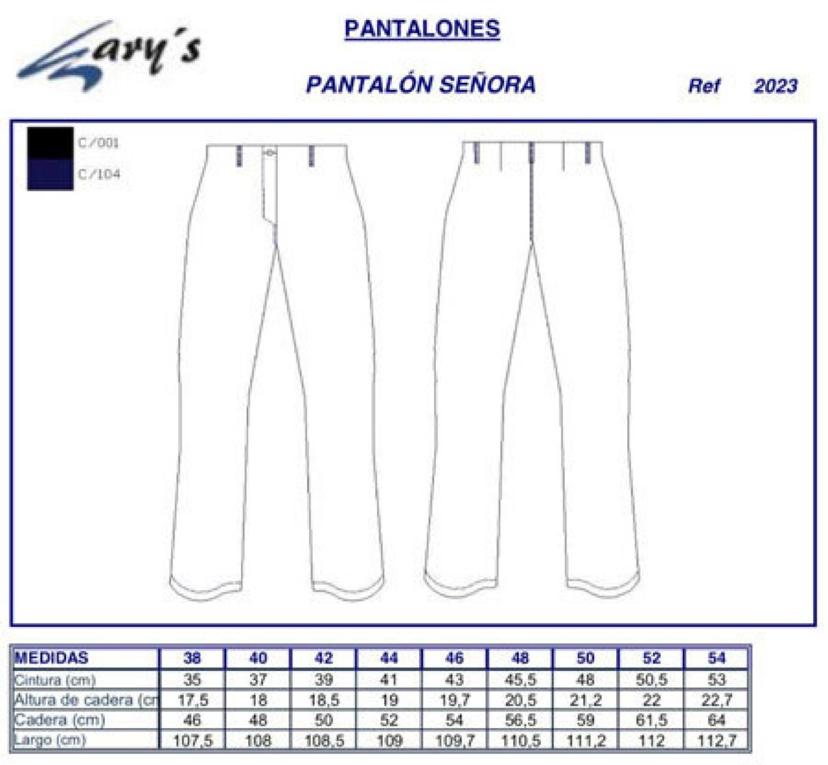 GUIA TALLA 2023 GARY'S