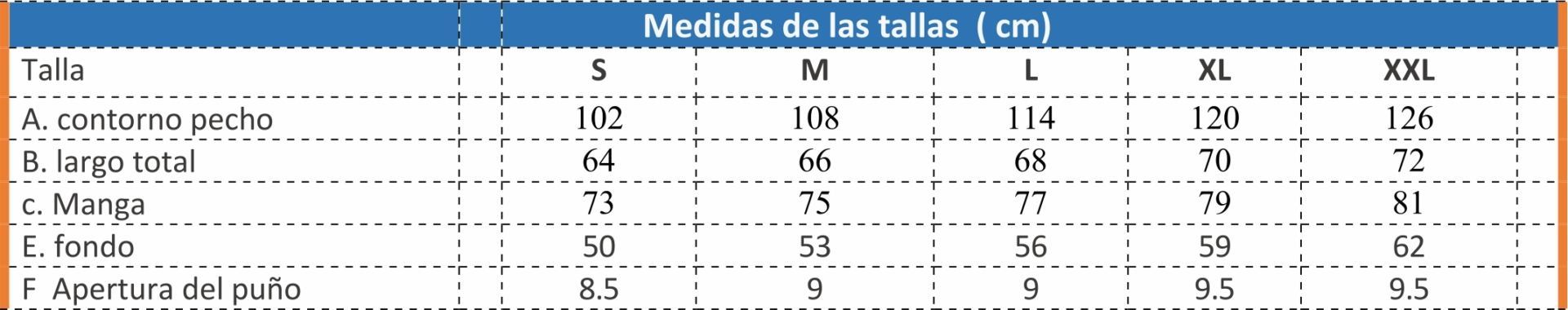 Guía Talla Shot Issa Line 04515NL