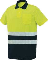 Polo Manga Corta Bicolor Alta Visibilidad Issa Line