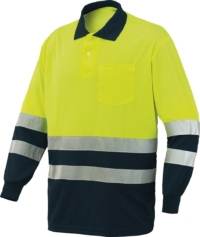 Polo Bicolor Manga Larga Alta Visibilidad Issa Line