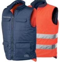 Chaleco Reversible AV Issa Line Reverse 04069 Naranja Flúor - Marino Distinción