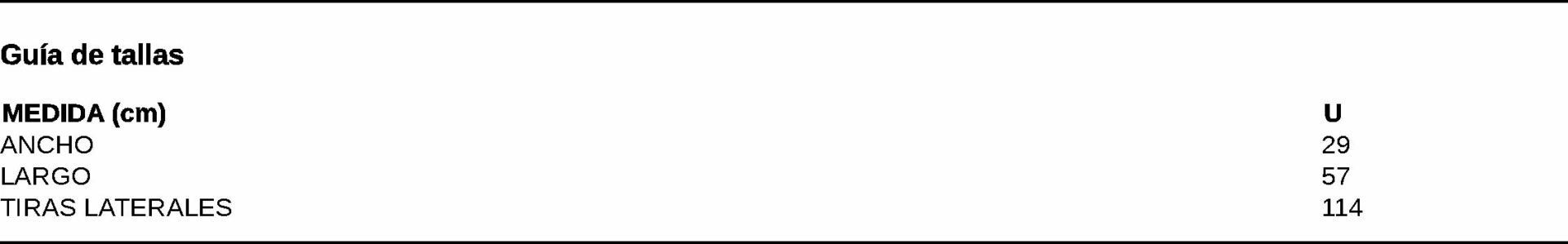 GUIA TALLA 1231 GARYS DISTINCION