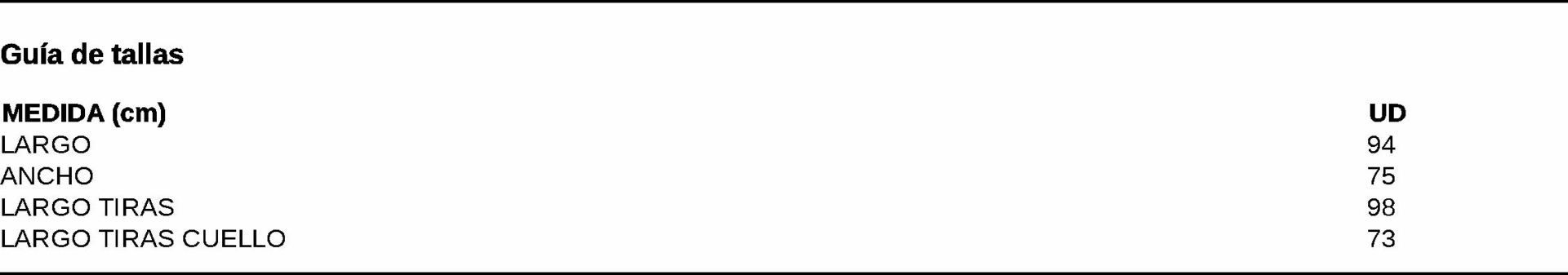 GUIA TALLA 1533 GARYS DISTINCION