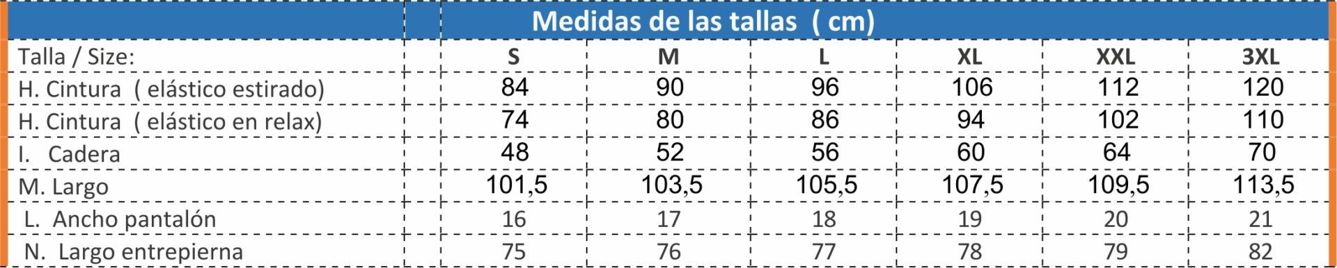 Guía Talla Heavy Issa Line 8833B