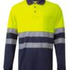 Polo Alta Visibilidad MLarga Color Combinado Velilla 305525 Marino-Amarillo