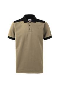 Polo Laboral Combinado MCorta Beige-Negro Velilla 105519 Distincion