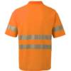 Polo de Trabajo MCorta de Alta Visibilidad con Bolsillo Velilla 305522 Naranja Detrás Polo de Trabajo de Alta Visibilidad Velilla 305522